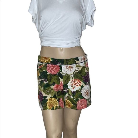 Anthropologie Elevenses Ranunculus Bloom shorts sz 4 - Picture 12 of 16